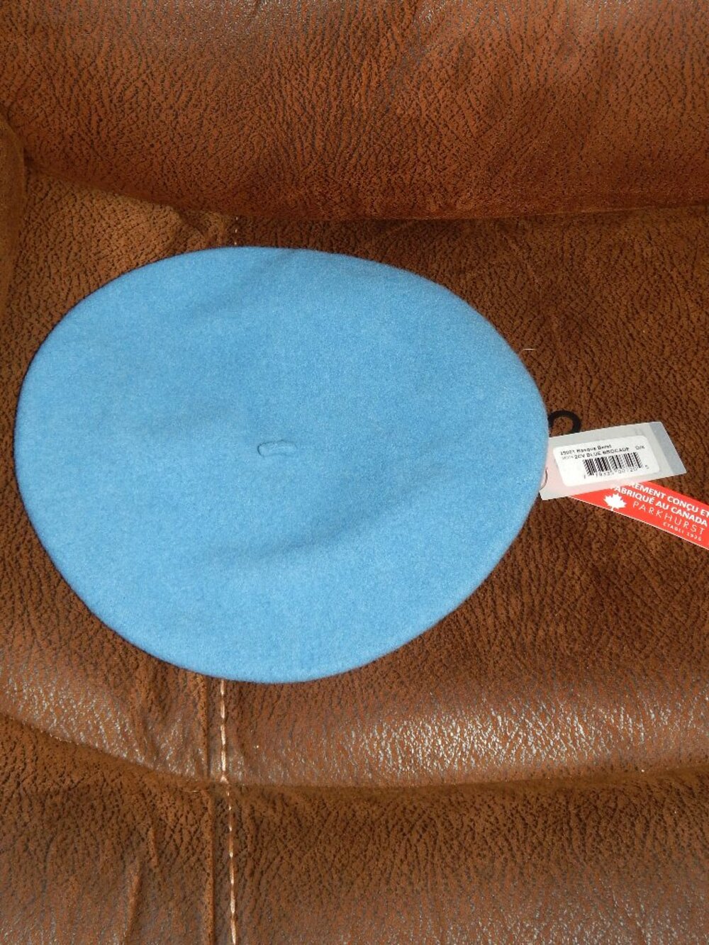 NWT Parkhurst 100% WOOL Basque Beret Hat • Style 25001 • Blue Brocade• Unisex